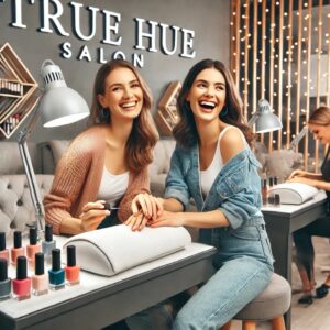 Inside True Hue Salon Las Vegas – modern nail salon interior with luxury spa feel